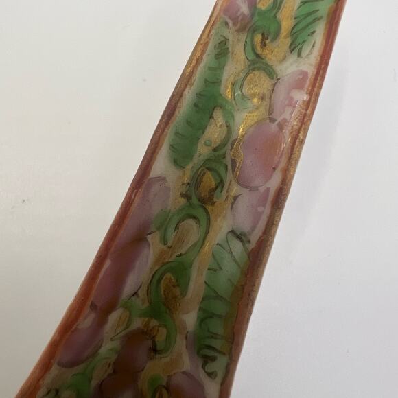 Antique Chinese Export 19th Century Famille Rose Medallion Ceramic Soup Spoon - Picture 7 of 10